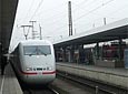 THE ICE (Inter City Express) Germany's Premier Train pulls into the station at Nuremburg.